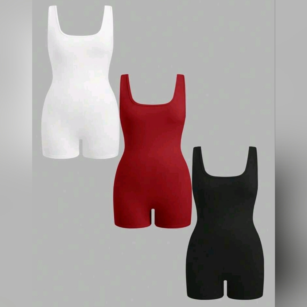 SHEIN Women's Jumpsuits - White, Red, Black